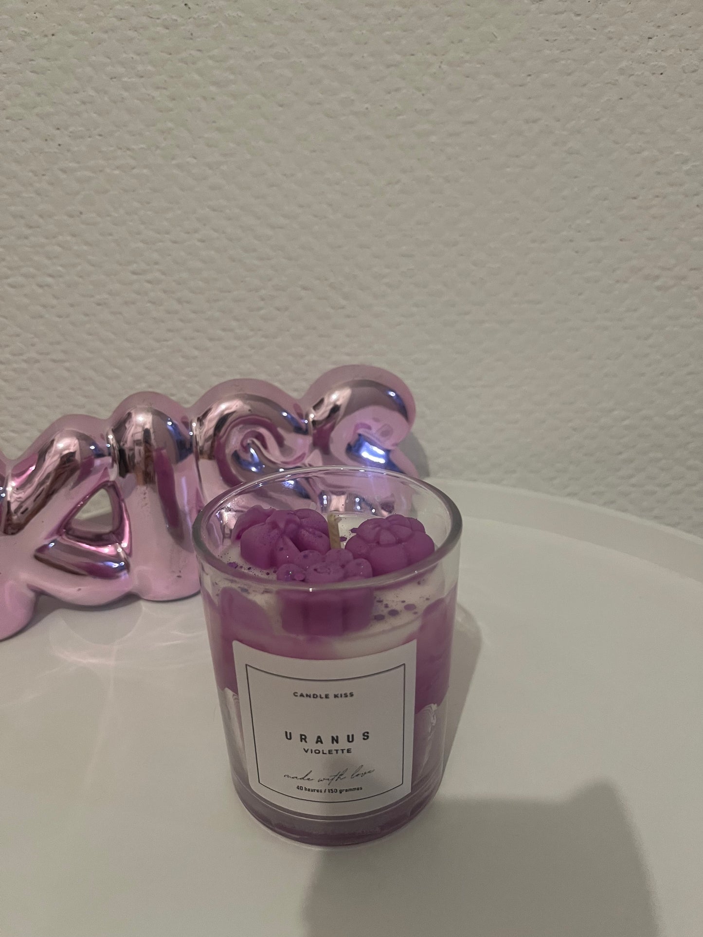 Bougie Uranus - Violette